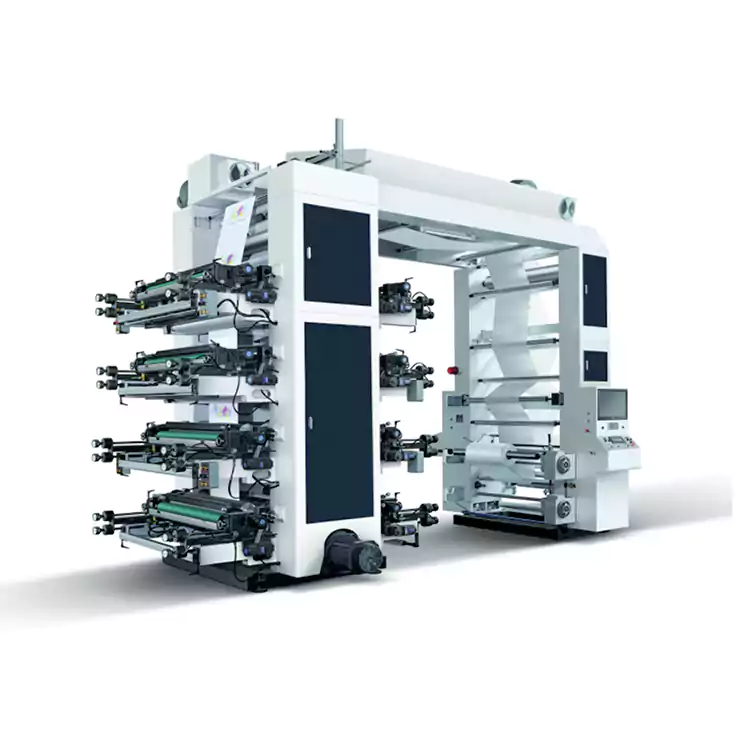 8 Barevný flexografický stroj na papírové sáčky Flexotiskový stroj