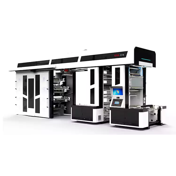 8 barev Flexografické tiskové lisy přizpůsobené pro potisk nákupních tašek