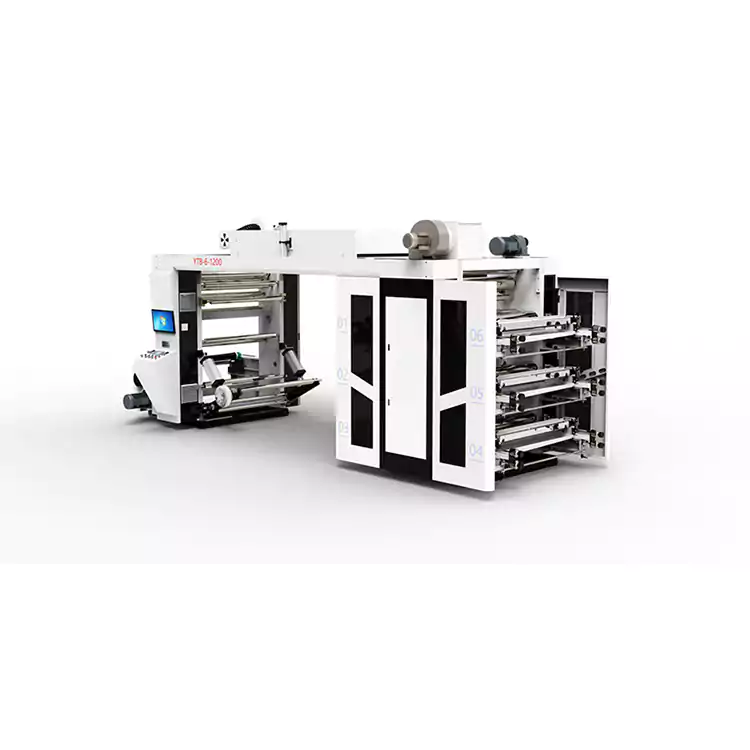 Vysokorychlostní flexografická tiskárna Vícebarevný tiskový stroj typu stohování plastových sáčků