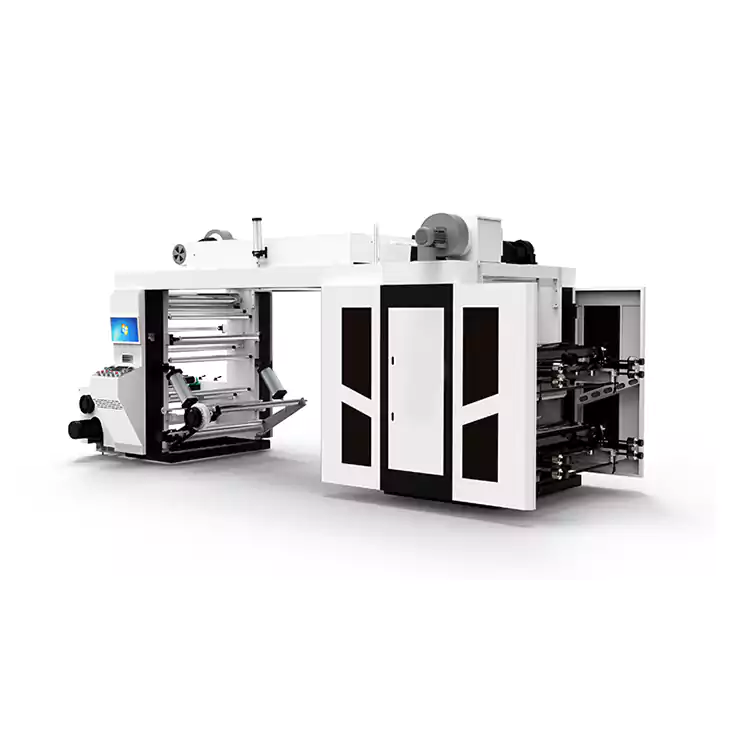 Vysokorychlostní flexotiskový stroj stohovaného typu